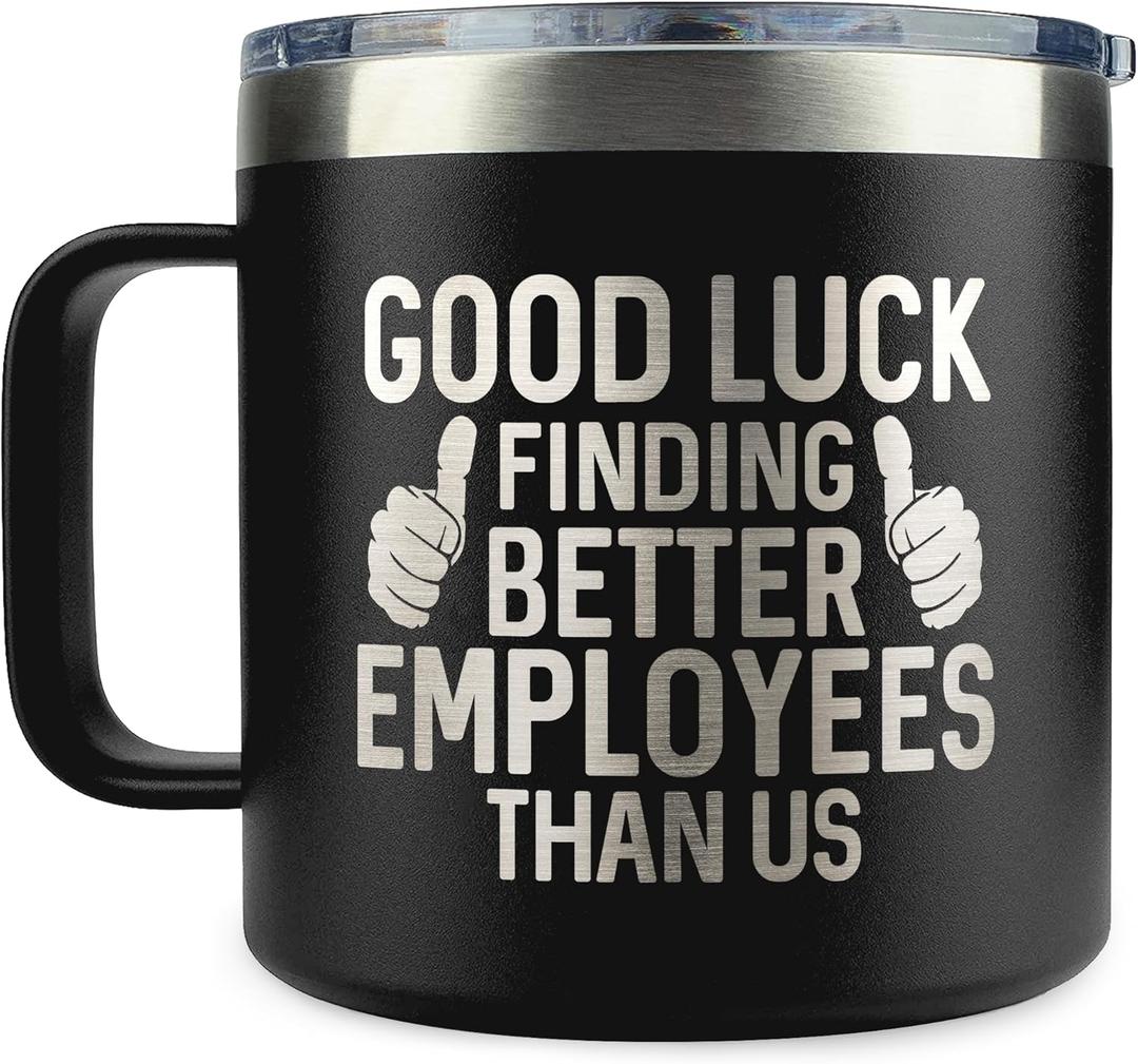 Boss Leaving Gifts - Farewell, Going Away Gift for Coworker - New Job, Goodbye, Good Luck Gifts for Colleagues - Boss Day Gift for Women, Men - 14 Oz Coffee Mug
