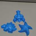 Set Of 3 Blue Plastic Sand Molds – Lobster, Starfish & Dinosaur Shapes For Beach & Sandbox Fun – Durable & Kid-Friendly