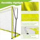 12x6 FT Soccer Goal for Backyard, Portable Soccer Goal Net with Ultra Stable Outward Angled Metal Frame, 7-ply Tetoron, Carry Bag, Ground Stakes - Easy Set Up for Youth & Adult Indoor Outdoor Practice