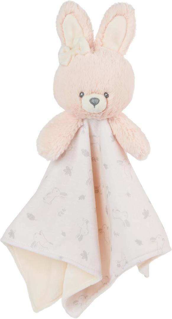 GUND Baby Sustainably Soft Bunny Lovey, Stuffed Animal Plush Blanket Made from 100% Recycled Materials, for Babies and Newborns, Pink/Cream, 10 (Multicolor)