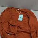 WIHOLL Lightweight Sweaters for Women Long Sleeve V Neck Knit Outfits with Decorative Buttons (Medium, Caramel)