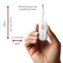 Twelve South AirFly SE | Adaptador de transmisor de audio inalmbrico Bluetooth para AirPods/auriculares, batera de ms de 20 horas, funciona con conectores auxiliares de 0.138 in en aviones (Blanco)