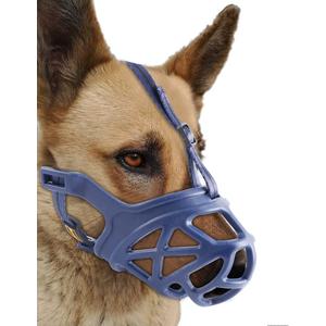 Mayerzon Dog Muzzle, Breathable Basket Muzzles for Small, Medium, Large and X-Large Aggressive Dogs Beagle German Shepherd Doberman, Cage Mouth Guard Stop Biting Chewing for Grooming Training, Large
