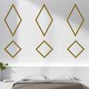 3 Set Peel and Stick Wall Molding Kit, Premade Accent Molding Wainscoting Panel for Interior Wall Moulding Decor, Ready to Assemble Wainscoting Accent Panel, 30 x 16.5 Inches (Gold Color)