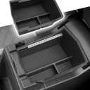 CDEFG 2025 2026 Forester Center Console Organizer Tray for Subaru Forester 2025 Accessories Armrest Storage Box Insert Arm Rest Tray (Base,Sport, Limited) - Black