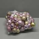 6 FEET Christmas Ball Garland Ornaments Shatterproof Xmas Hanging Balls Decorations for Home Indoor Outdoor Mantel Holiday Party Wedding Tree - Champagne Gold and Pink