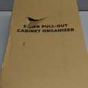 Delamu 2-Tier Multi-Purpose Bathroom Under Sink Organizers and Storage, Stackable Kitchen Pantry Organization, Pull Out Medicine Cabinet Organizer with Movable Dividers, Amber, 2 Pack