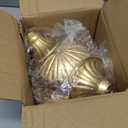 Gold Vases for Table Centerpieces, Rozrety Mini Metal Gold Flower Vase Small Floral Bowl Decorative Center Piece for Wedding Birthday Party Anniversary Decorations (4pcs)