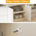 2 x 40mm Cup Inset Soft Close Cabinet Hinges for Thick Door Inset Concealed Cabinet Hinges with Screws Nickel Finish 2 Pcs