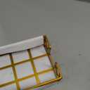 Antique Gold Elegant Sturdy Guest Napkin Holder | Premium Disposable Paper Hand Towel Storage Tray Caddy | Classic Brass Vintage Bronze | Bathroom Kitchen Dining Table Wedding Party Decor