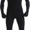 ATHX Men's and Women's Bodysuit Costume Back Zipper Spandex Headless Halloween Cosplay Unitard Stretchy Zentai Skin Suit (Large, Black)