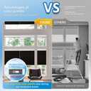 DENFOON Motorized Blinds with Remote,Thermal Electric BlindsSolar Panel,Customizable Automatic Roller Shades, Blackout Remote Control Blinds for Windows Upgrade to smart Blinds, Black,34" W x 72" H
