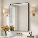 36"x30" Bathroom Vanity Mirror for Wall Aluminum Framed Farmhouse Rectangle | Anti-Rust, HD Reflection Anti-Desilvering, Distortion Free, Tempered and Shatter-Proof Wall Mounted Mirror, Black