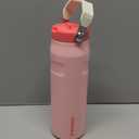 Stanley IceFlow Flip Straw 2.0 Water Bottle 24 oz | Built-In Straw for Travel and Sports | Lightweight and Leak Resistant | Insulated Stainless Steel | BPA-Free | Strawberry Cream