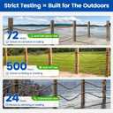Muzata 50FT Complete Rope Support Holder Railing Kit with 1.5inch Natural Jute Hemp Rope Comprehensive Solution Length Adjustable Easy to Install with Paper User Guide M082