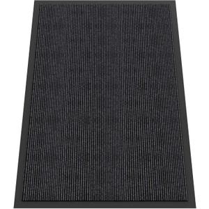 Indoor Outdoor Door Mat, 6 x 4' Doormat for Entryway, Rubber Backing Non Slip Front Door Mat Outside Entrance, Super Absorbent Commercial Floor Mat for Home Office (Charcoal)