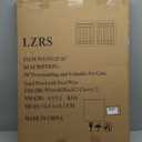 LZRS 2-Panel Freestanding Adjustable Wooden Dog Gate30 Tall Foldable Pet Barrier with Support Feet, Solid Hardwood & Chew-Resistant Steel Wire for Doorways, Hallways, and Stairs, Black