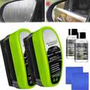 Oil-Free Car Glass Brushes, Upgrade 2.0 Clear Vision Glass Cleaner, Oil Film Cleaning Brush for Automotive Windows, Clearvision Cars Windshield Cleaner Tool, Universal Cleaning Wipe Board (2 SET)