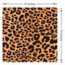 Animal Print Pattern Vinyl Self-Adhesive Backed Vinyl Sheets 12" x 12" Zebra Pattern Permanent Adhesive Works with Craft Cutters - Pack of 6 (Leopard Pattern)