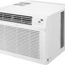 LG 24,500 BTU Smart Window Air Conditioner, 230/208V, Cools Room up to 1560 Sq. Ft. for Bedrooms, Living Room, Apartments, with Remote, 3 Fan Speeds, 24-Hour Timer, White