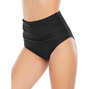High Waisted Bikini Bottoms Ruched Tummy Control Swimsuits Bottoms Sexy Swim Bottom Bathing Suits for Women Size 3XL