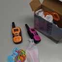 Walkie Talkies for Kids Long Range - 4 Pack Kid Walkie Talkies with Replaceable Shell Backlit LCD Flashlight 3 Miles Range - Gifts and Toys for 5-7 Year Old Boys and Girls (Green Orange Blue Pink)