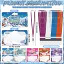 Ctosree 50 Set Snow Mountain Theme Name Tags Vbs 2026 Name Tags with Lanyards Christian Bible Names Badges Religious Theme Label with Activity Rope for Vacation Bible Church Summer Camp Supplies