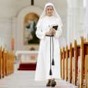 153 Inch Cincture Clergy Rope Monks Religious Rites Celebrating Masses Alba Robes Vestments Ceremonial Decor of Christian Denominations for Priest Deacon Altar Server(Black, Tassel)