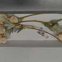 Beige Silk Flower Arrangements Home Decor, Large Floral Centerpieces For Tables, 22 Long Stems Fake Mums + Eucalyptus + Wild Flowers in Bulk, Artificial Flowers Coffee Dining Table, Faux Mums Flowers