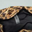 Zmart High Waisted Bikini Bottoms - Women's Full Coverage Ruched Bathing Suit Bottom Low Cut Swimsuit Leopard M