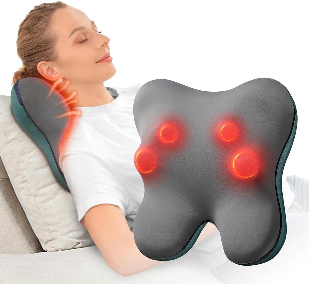 BOB AND BRAD Back Massager with Heat FSA Eligible/HSA Eligible, EZBack Corded Back Massager for Pain Relief Deep Tissue, Shiatsu Back and Neck Massage Pillow, Soothing Full-Body Relief for Women Men