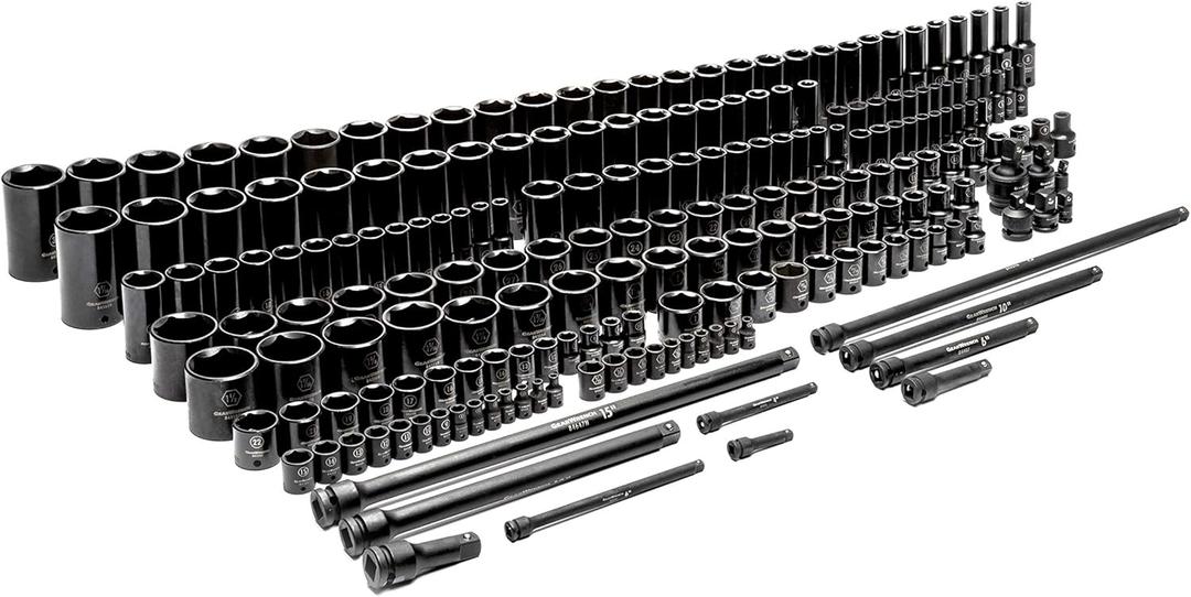 GEARWRENCH 209 Piece SAE/Metric 1/4", 3/8", & 1/2" Drive Master Impact Socket Set - 89072