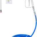 VEVOR Airless Paint Spray Hose Kit, 50ft, 3600 psi High Pressure Fiber Tube with 8 inch Extension Rod Pole, 517 Tip and Tip Guard, 1/4 inch Swivel Joint, for Homes, Buildings, Decks, or Fences