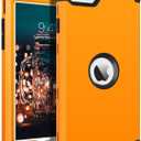 BENTOBEN for iPhone SE 2022 Case and iPhone SE 2020 Phone Case, Heavy Duty 3 in 1 Full Body Rugged Shockproof Hybrid Hard PC Soft Rubber Bumper Drop Protective Girls Women Boy Men Cover, Deep Yellow