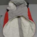 IECOii Dog Coat for Large Dogs, Orange, X-Large - Waterproof Winter Fleece Jacket with Harness, Turtleneck, Reflective Straps, Zipper Closure (X-Large(Chest:29.9 in))