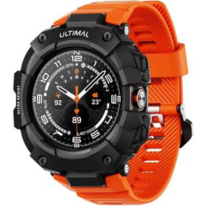 ULTIMAL Bands Compatible with Samsung Galaxy Watch Ultra 47mm band with case for Men, Rugged Sports Case Protective for Galaxy Watch Ultra (2025/2024) Orange