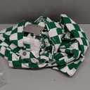 Odefou Checkered Pants Mens Overalls Bib Coveralls Cute Stretch Jeans Jumpsuit (Large)