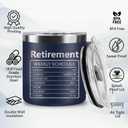 Happy Retirement Gifts for Men,14 Oz Funny Retirement Coffee Mug for Coworkers, Dad, Retired People, Friends, Teachers, Doctors, Boss, Dad, Funny Mug Xmas Present with Lids, Navy Blue