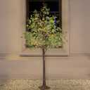 TYBEEU 6ft Lighted Eucalyptus Tree with 300 Warm White LED Lights, Dimmable, Ideal for Indoor & Outdoor Holiday Decor, Home, Garden, Wedding & Party