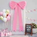 imprsv Pink Bow Coquette Birthday Decorations: 45Inch Coquette Room Decor Wall Door Large Bow Themed Party Decorations for Grils Wedding Engagement Bridal Bachelorette Babyshower Christmas Decoration