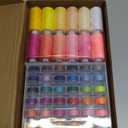 72 PCS Sewing Thread Assortment, 36 Color Thread for Sewing Machine with 36 Same Color Bobbins, Polyester Thread 400 Yards/Spool (72)