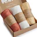 Bassinet Fitted Sheets 33x20 for Baby Beside Dreamer Bassinet & Bedside Sleeper - Buttery Soft, Premium Stretchy Jersey Knit Sheets - Burnt Orange+Mustard Yellow+ Gray, 3 Pack