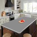72''x36'' Large Silicone Mat for Kitchen Counter, Non-Slip Heat Resistant Countertop Protector, Waterproof Multipurpose Mat for Kitchen Island, Light Gray