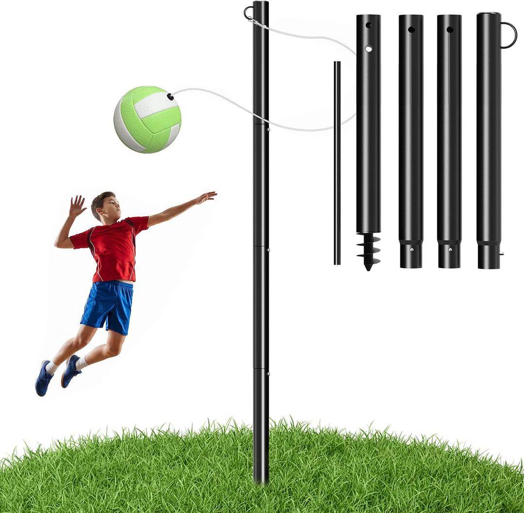 10.5FT Screw-in Tetherball Set, Adjustable Tetherball Ball and Rope Set