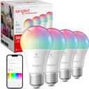 Sengled WiFi Color Changing Light Bulb, Alexa Smart Light Bulbs that Compatible with Alexa & Google Assistant, A19 RGB No Hub Required, 75 W Equivalent 800LM CRI>90, Set of 4