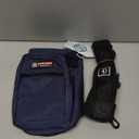 NATURE PIONEOR Water Bottle Holder with Adjustable Strap - 26/32/36/40/46/64oz Insulated Water Bottle Sling Carrier with Paracord Handle & 2 Pockets, Outdoor Sports, Hiking, Camping, Gym (Navy)