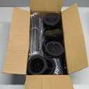 Ahongwenxi 30 Pack Halloween Black Plastic Cups with Lids and Straws, 24 oz Disposable Plastic Tumblers Iced Coffee Cups Travel Mug Cup for Juices Birthday Bachelorette Party Wedding (Black,24 oz)