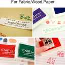 6 Pcs Craft Ink Pad, Washable Ink Pads Multicolor Ink Pads for Rubber Stamps, Paper, Scrapbooking, Wood Fabric, 6 Unique Pure Colors