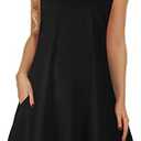 elescat Women's Summer Dresses 2026 Beach Casual Sleeveless Floral Print Tank Loose Sundress with Pocket, Size Large