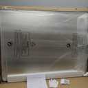 WEER 40X30 Inch Brushed Nickel Bathroom Mirror, Brushed Silver Metal Frame Mirror, Rounded Rectangle Silver Bathroom Vanity Mirror, Tempered Glass, Anti-Rust, Hangs Horizontally or Vertically